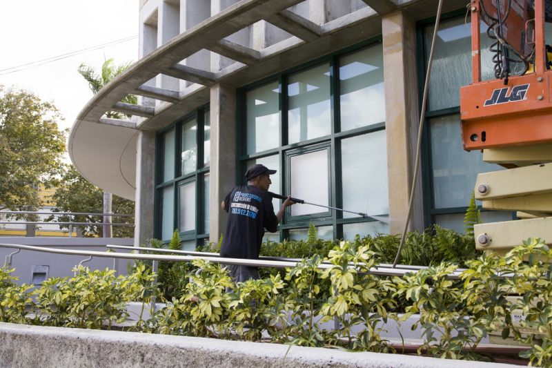 Commercial Building Cleaned